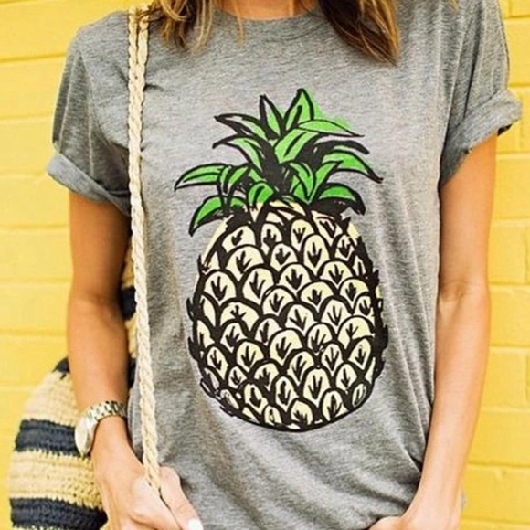 🍍Pineapple🍍 Print T-Shirt - Picture 2 of 5